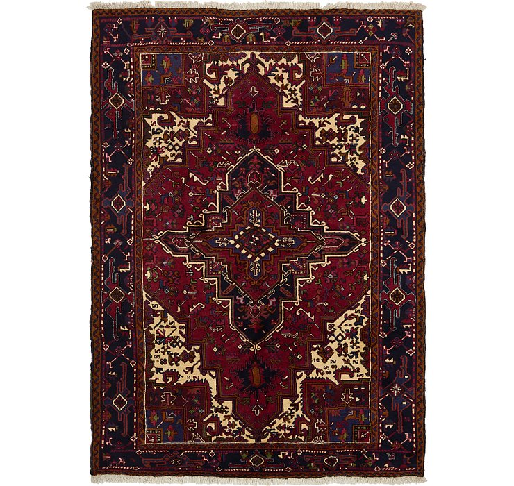 7' x 9' 9 Heriz Persian Rug