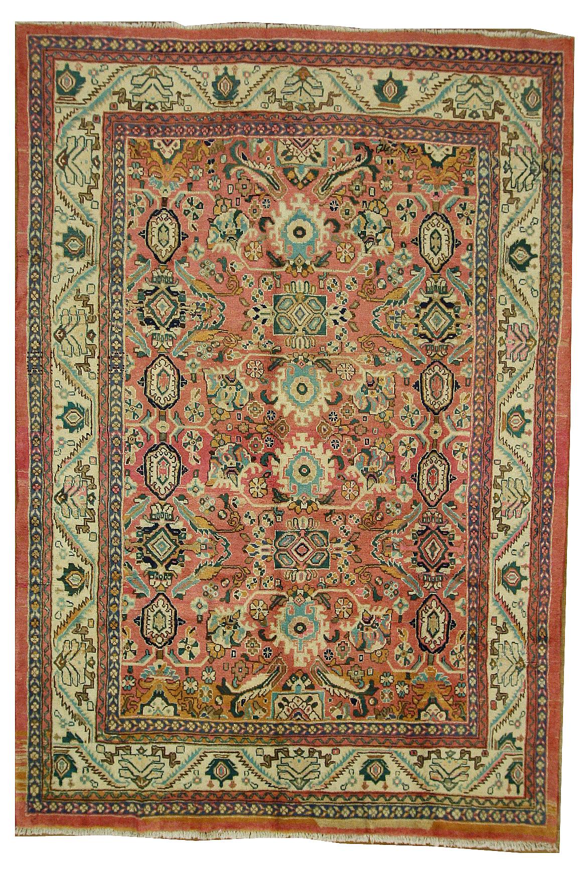 Pink 7' 3 x 10' 5 Farahan Persian Rug eSaleRugs