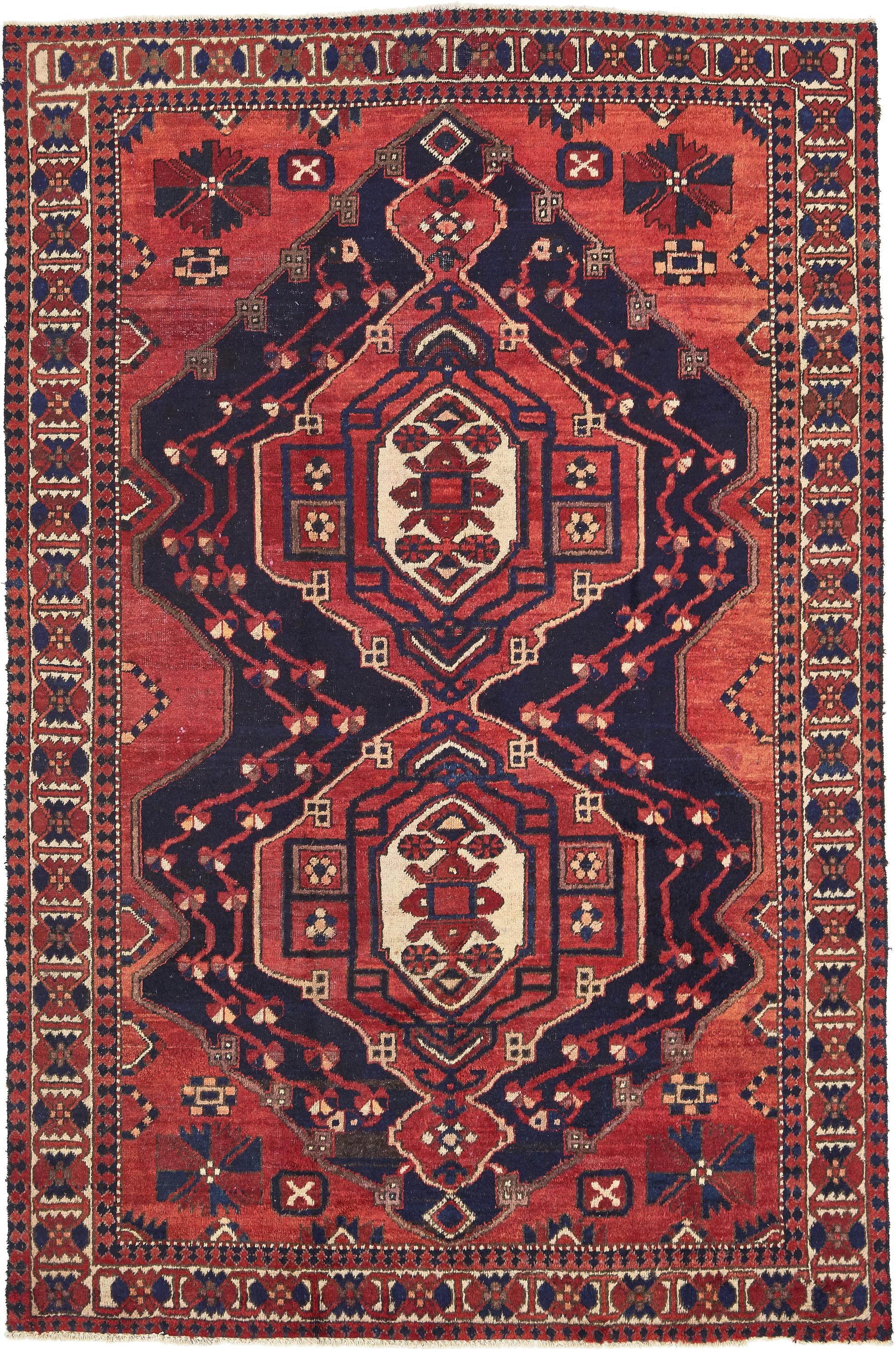 Red 6' 7 x 10' Bakhtiar Persian Rug Persian Rugs eSaleRugs