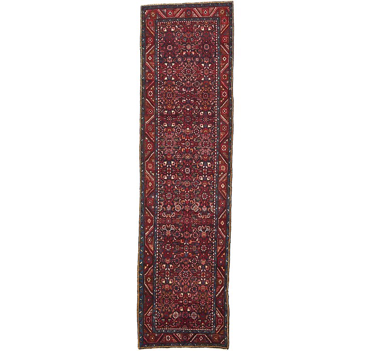 HandKnotted 3' 8 x 13' 8 Hossainabad Persian Run...