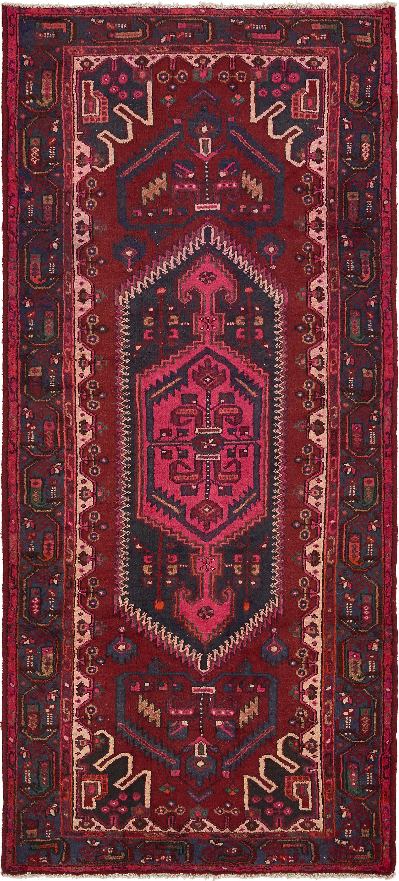 Red 4' 2 x 9' 3 Hamedan Persian Runner Rug eSaleRugs