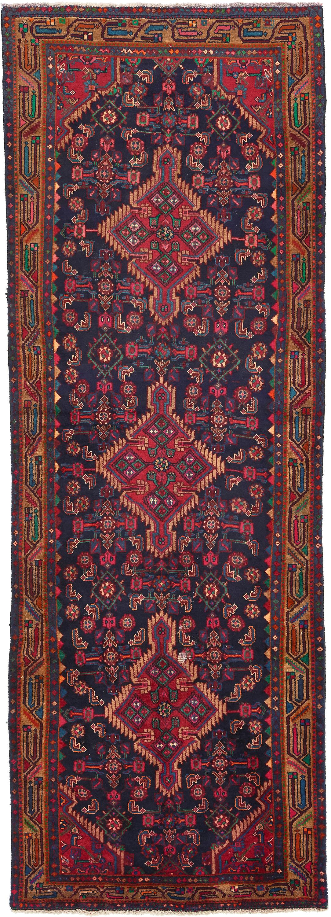 Navy Blue 3' 7 x 10' Darjazin Persian Runner Rug eSaleRugs