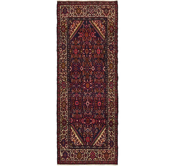 3' 8 x 9' 9 Hossainabad Persian Run...