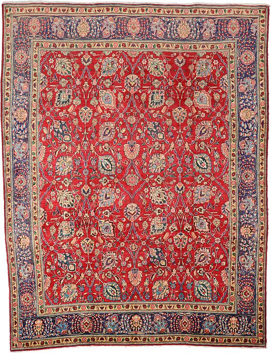 Red 300cm x 390cm Tabriz Persian Rug Persian Rugs iRugs NZ
