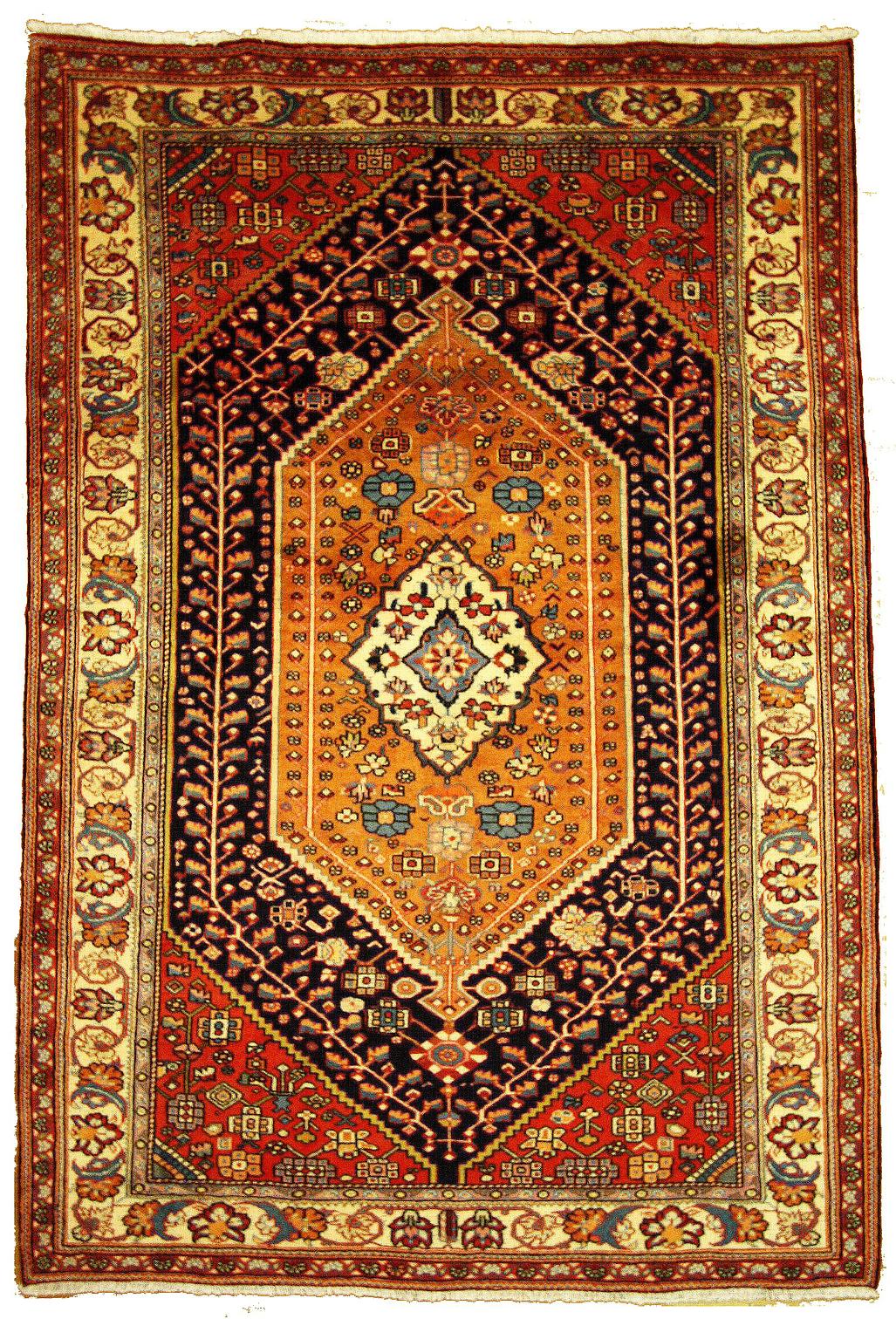 Navy Blue 6' 7 x 9' 8 Bakhtiar Persian Rug Persian Rugs eSaleRugs