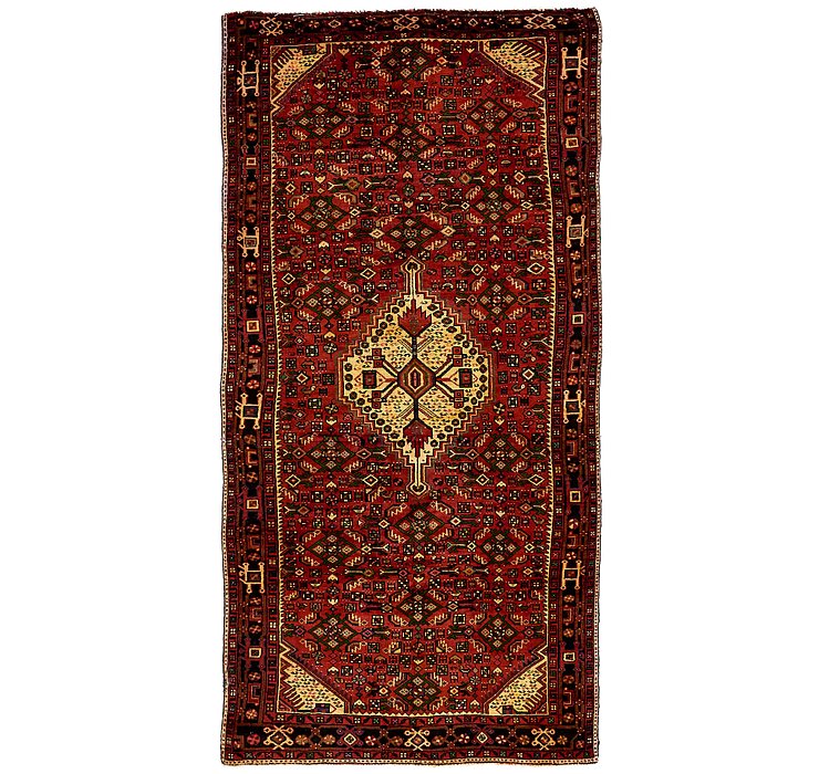 4' 9 x 9' 10 Hossainabad Persian Run...