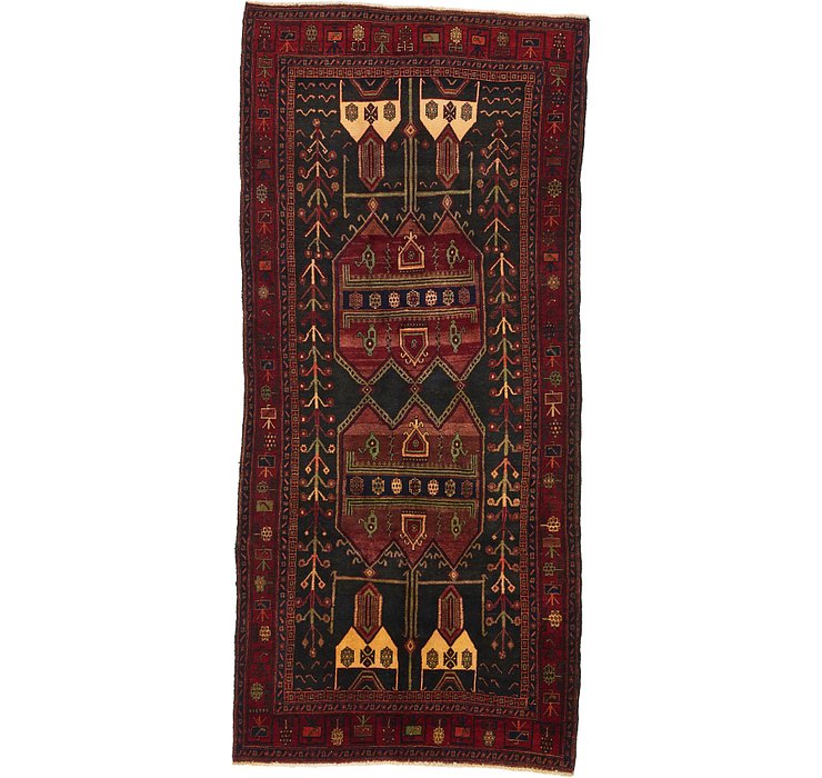 4' 9 x 10' 3 Sirjan Persian Runner Rug