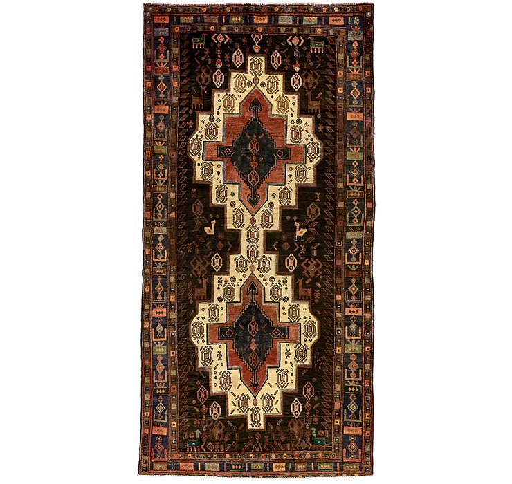 4' 9 x 9' 10 Sanandaj Persian Runner...