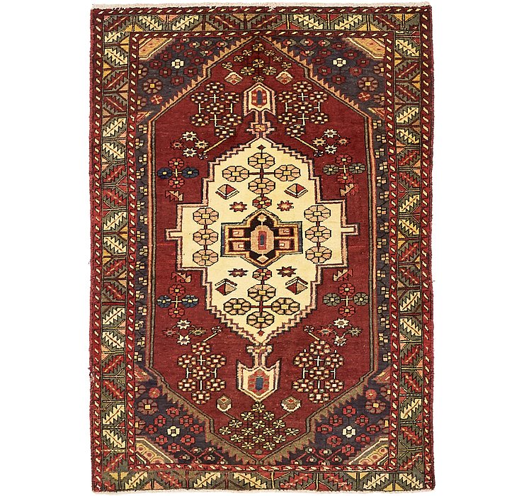 4' 4 x 6' 4 Mazlaghan Persian Rug