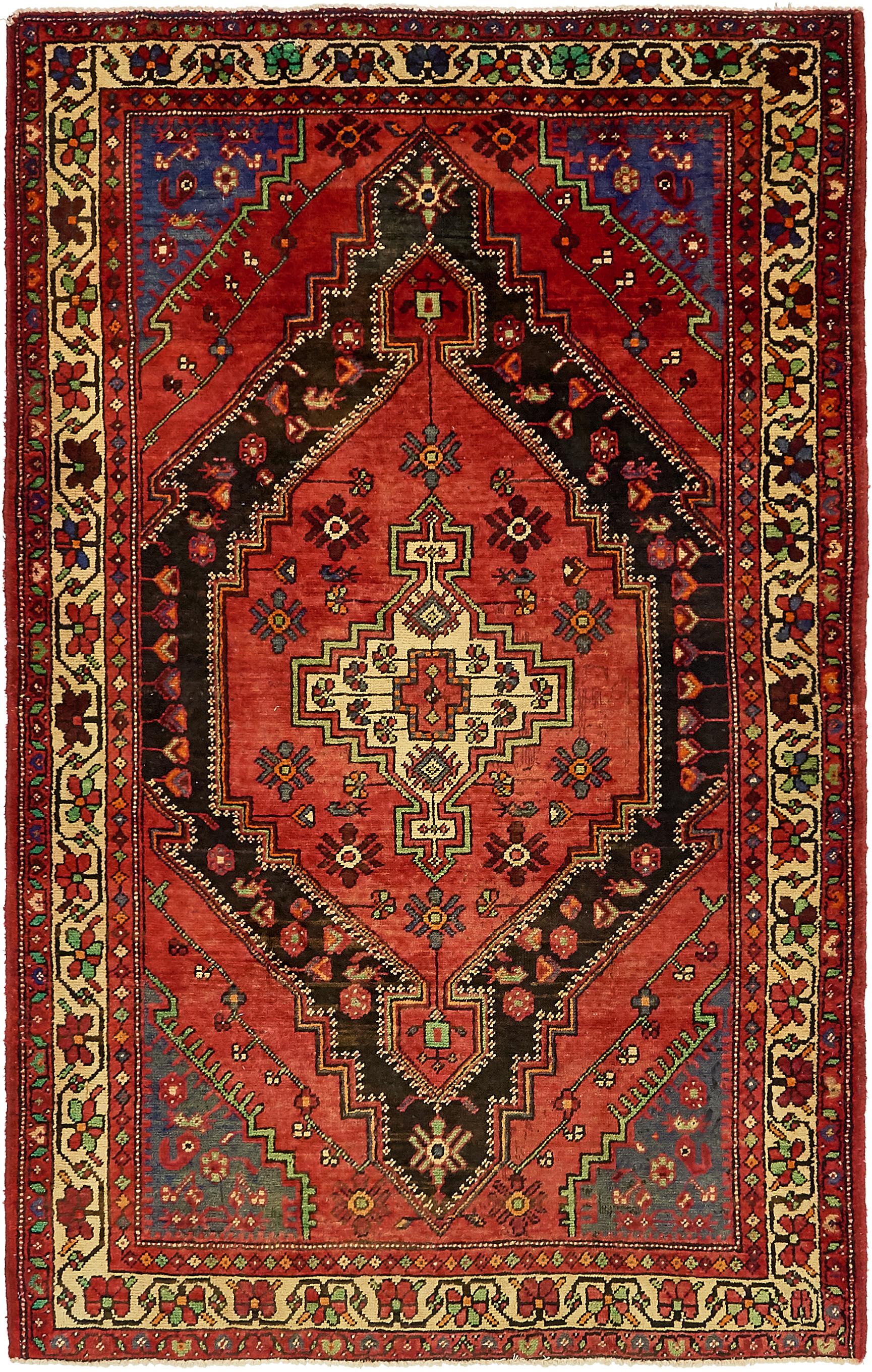 Red 4' 8 x 7' 6 Farahan Persian Rug eSaleRugs