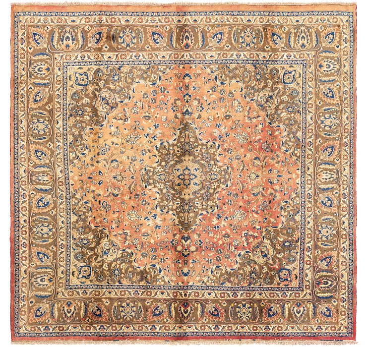 9' 6 x 9' 6 Mashad Persian Square Rug