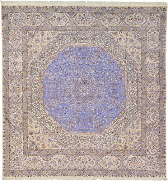 Blue 9 11 X 10 4 Nain Persian Square Rug Rugs Irugs Uk Main Image Of Rug