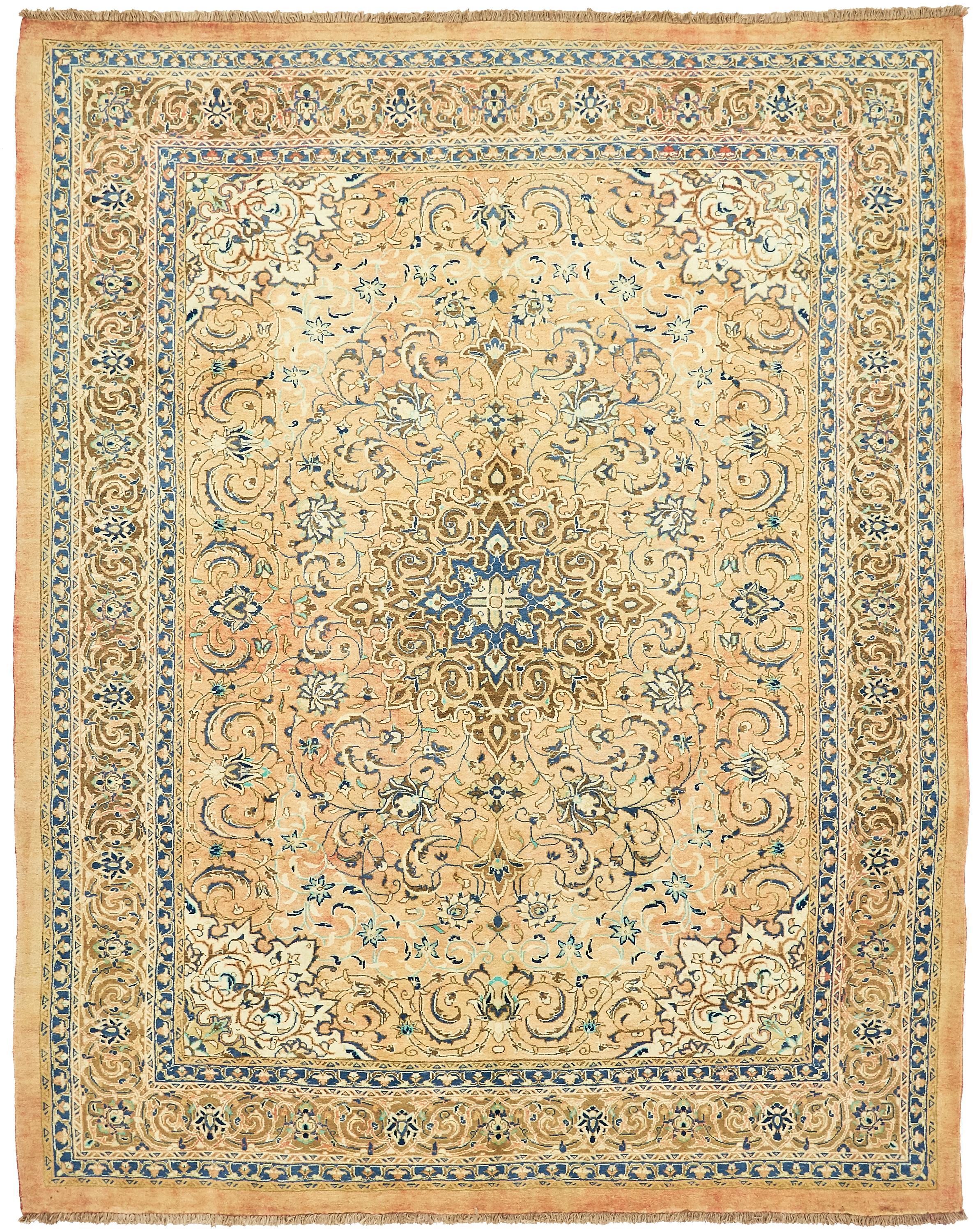 Peach 9' x 11' 7 Farahan Persian Rug eSaleRugs