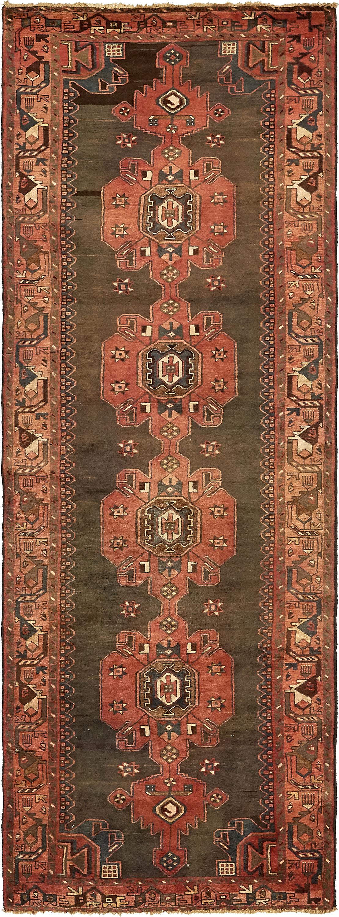 Gray 3' 8 x 10' 6 Hamedan Persian Runner Rug eSaleRugs