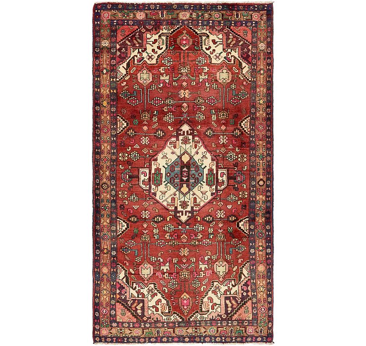4' 10 x 9' 3 Khamseh Persian Rug