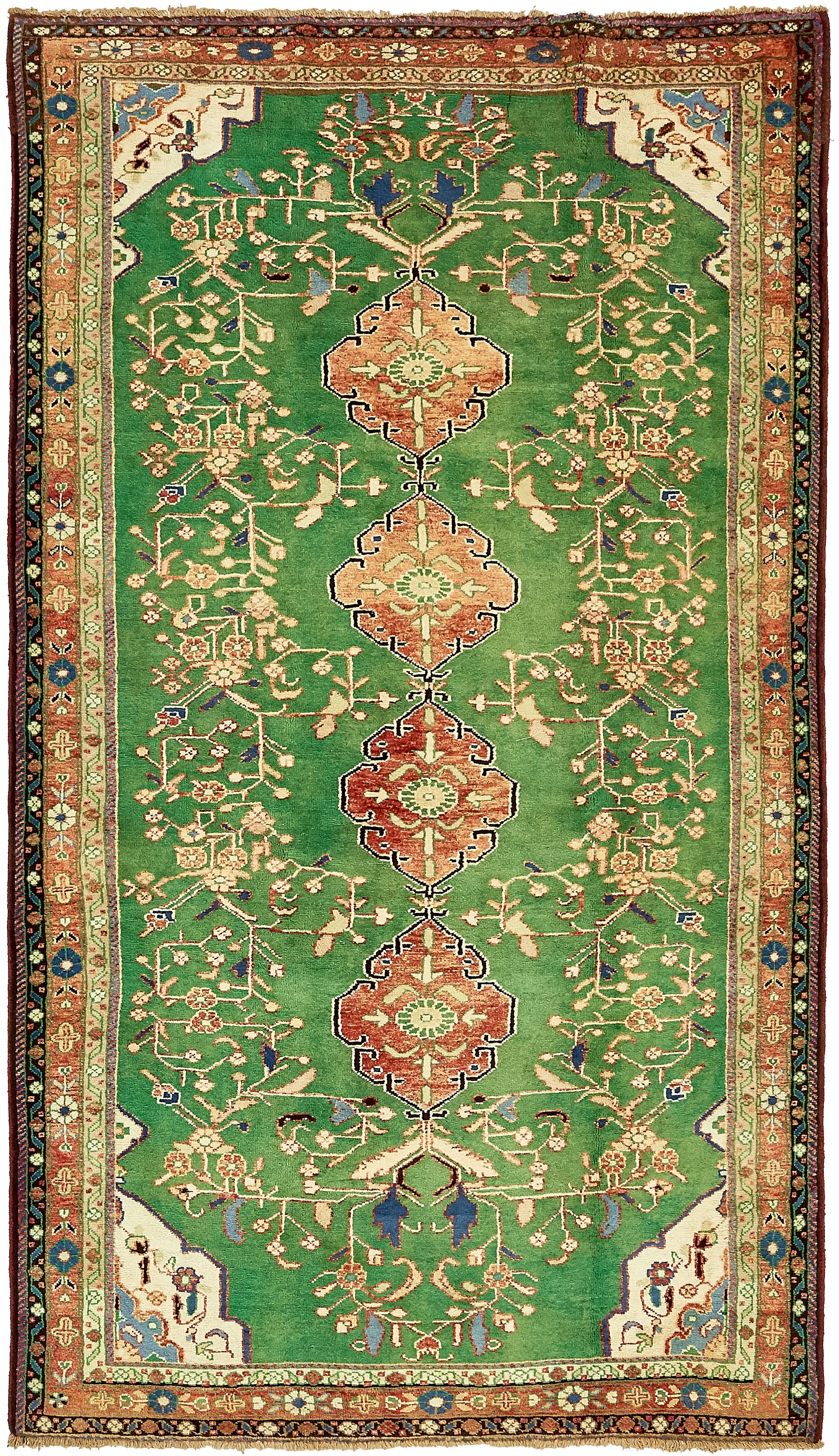 Green 5' 3 x 9' 8 Hamedan Persian Rug eSaleRugs