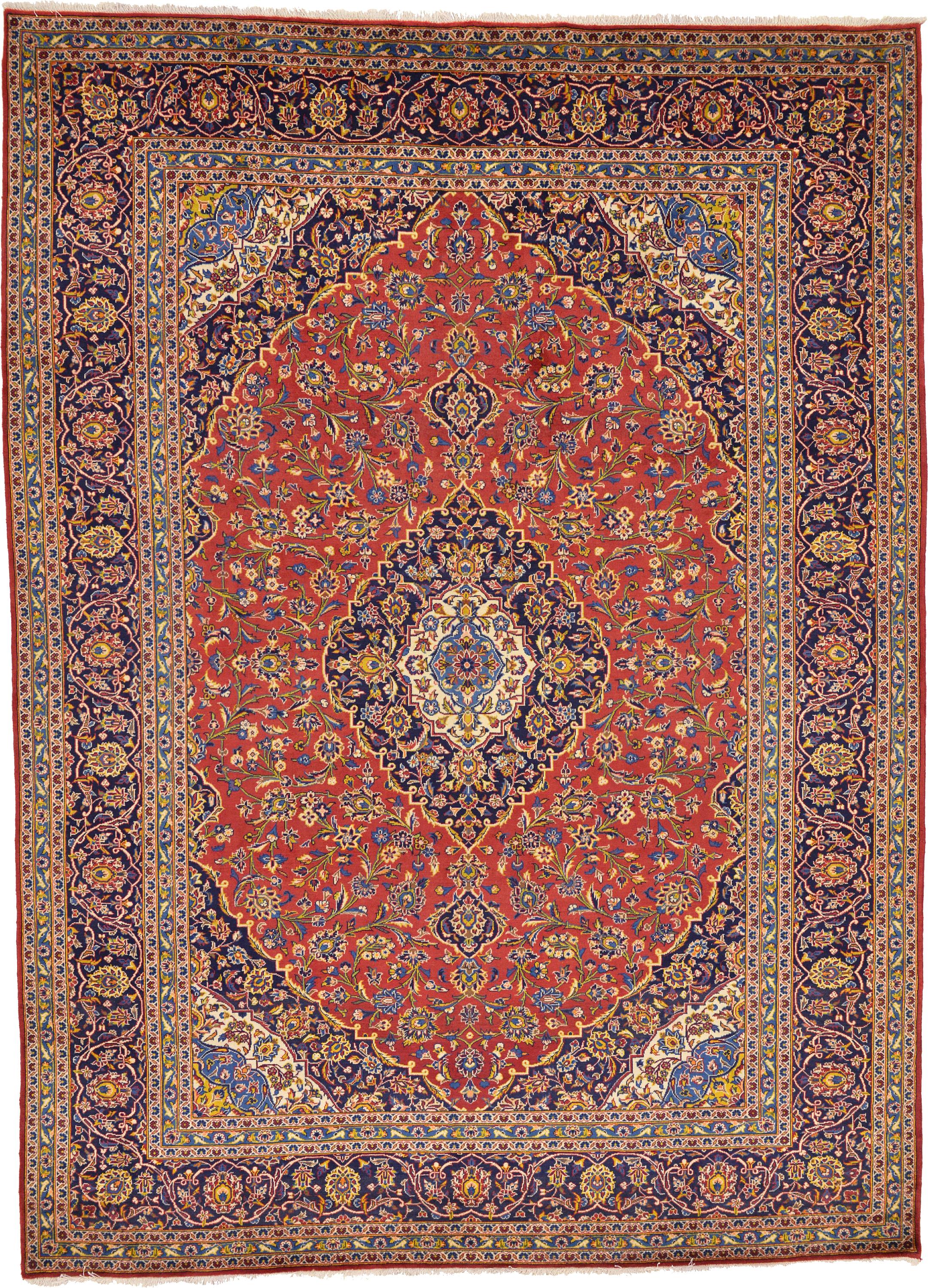 Red 9' 6 x 13' 3 Kashan Persian Rug eSaleRugs