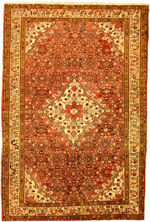 Red 7' 5 x 11' 1 Hossainabad Persian Rug Persian Rugs eSaleRugs