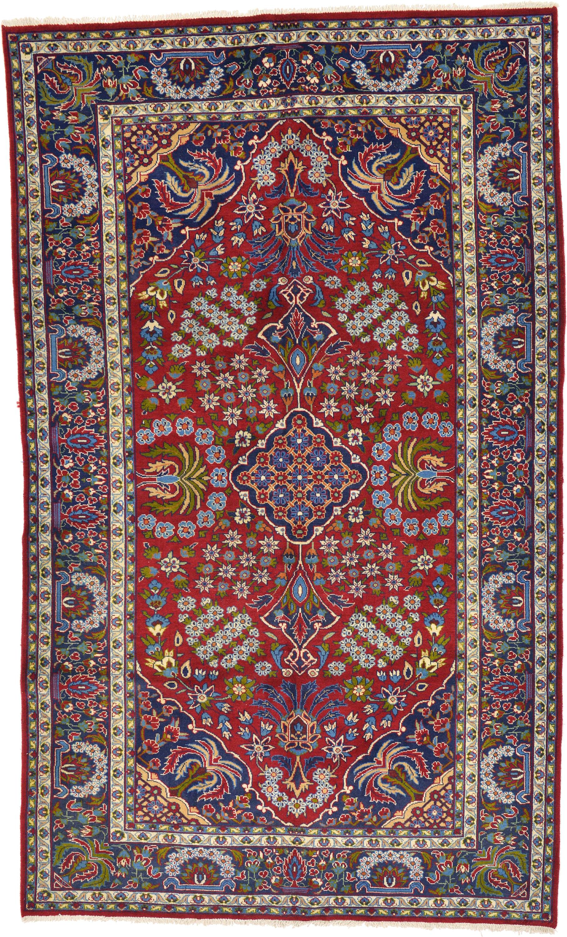 Red 6' 5 x 10' 8 Isfahan Persian Rug Rugs.ca