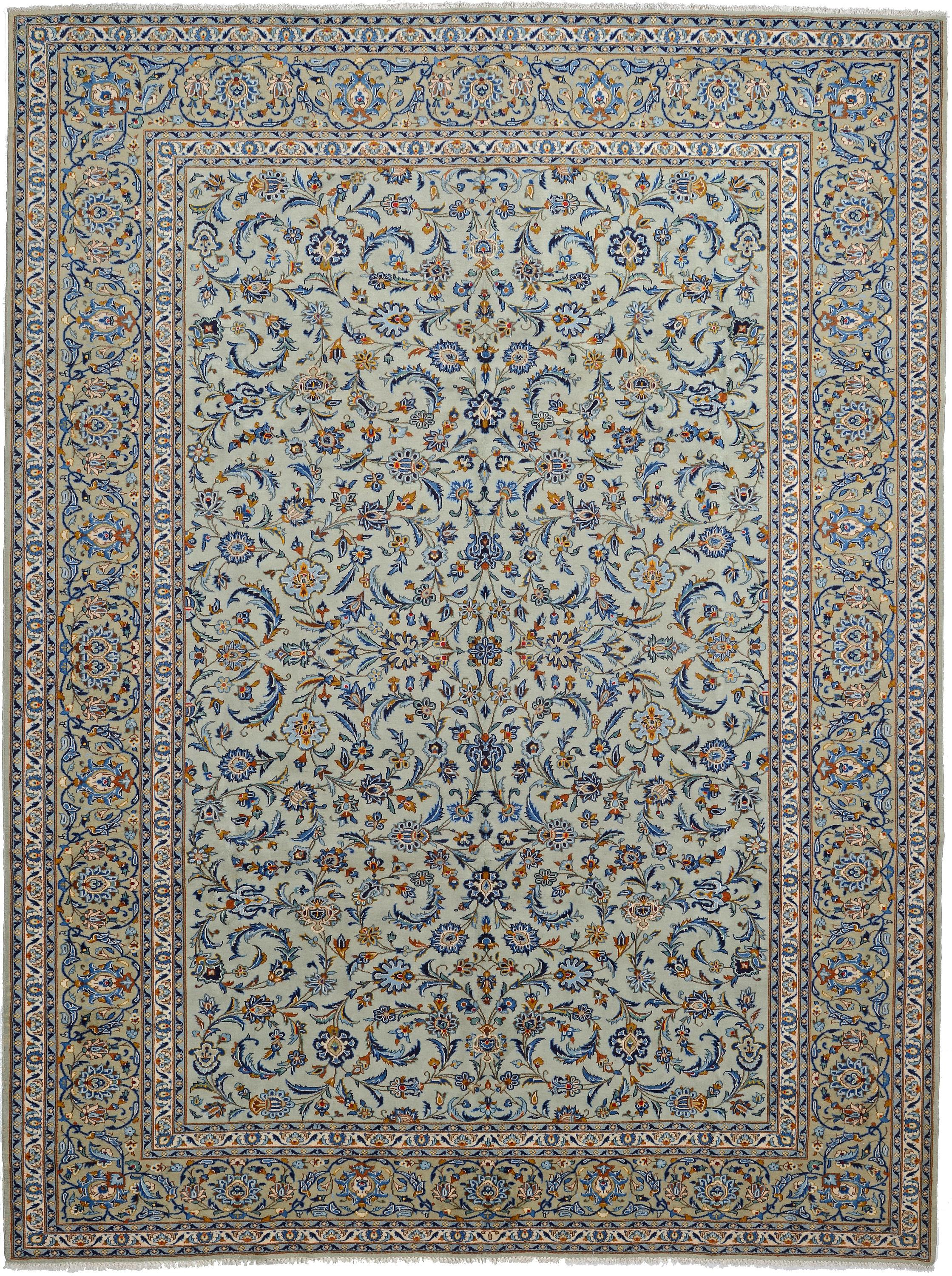 Green 10' x 13' 3 Kashan Persian Rug eSaleRugs