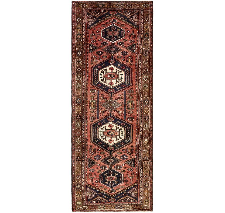 3' 9 x 10' 6 Khamseh Persian Runner ...