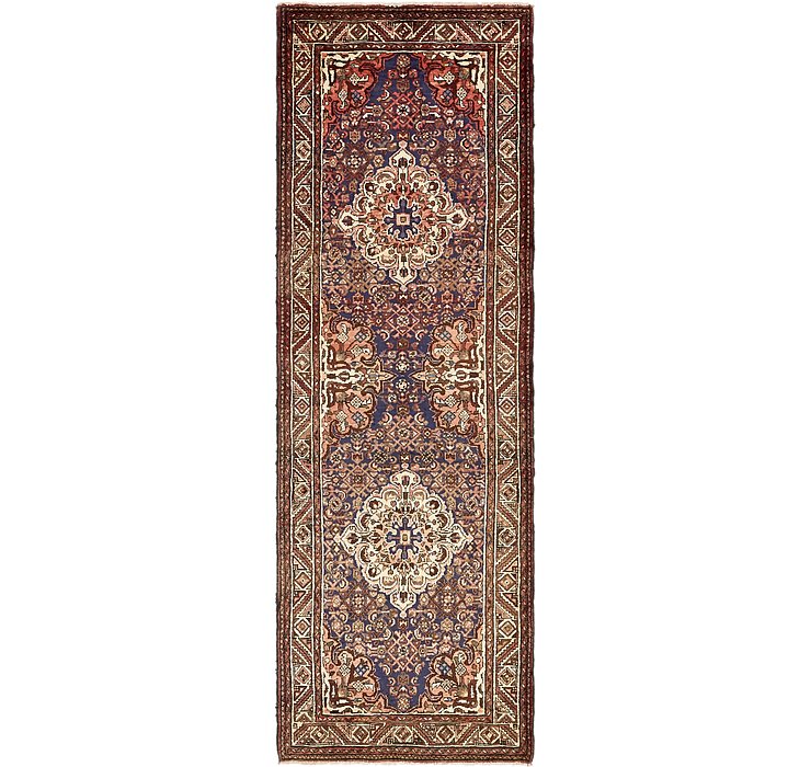 HandKnotted 3' 7 x 10' 10 Hossainabad Persian Run...