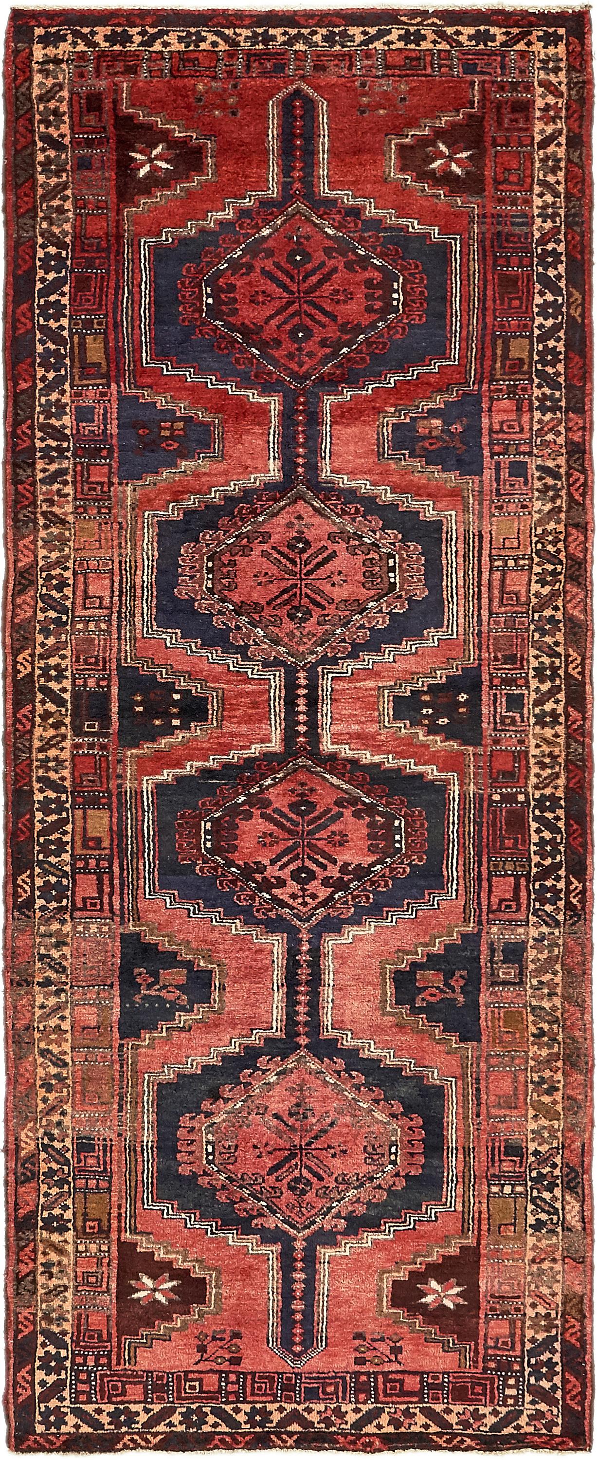 Navy Blue 3' 9 x 9' 3 Hamedan Persian Runner Rug eSaleRugs