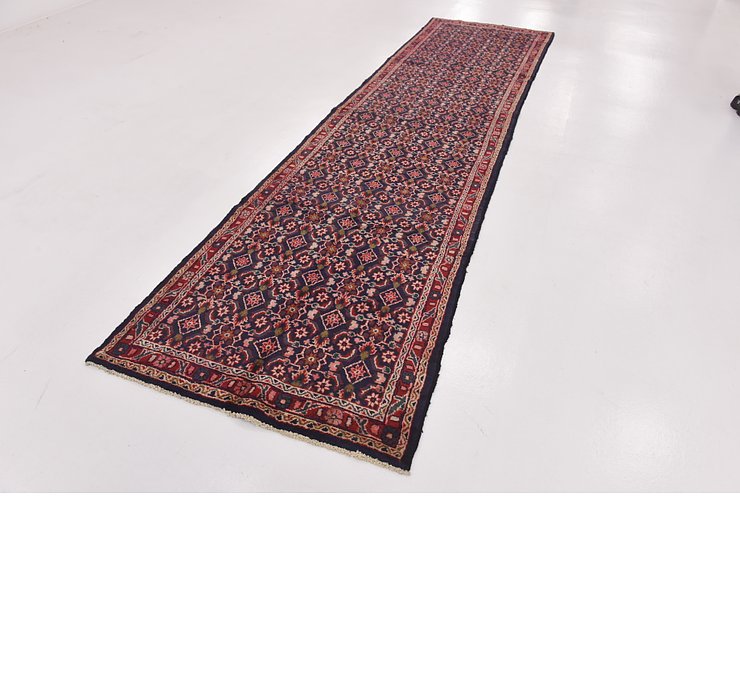 HandKnotted 3' 5 x 13' 2 Hossainabad Persian Run...