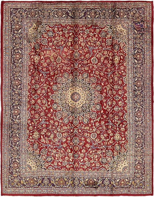 Red 10' x 12' 10 Mashad Persian Rug Persian Rugs eSaleRugs
