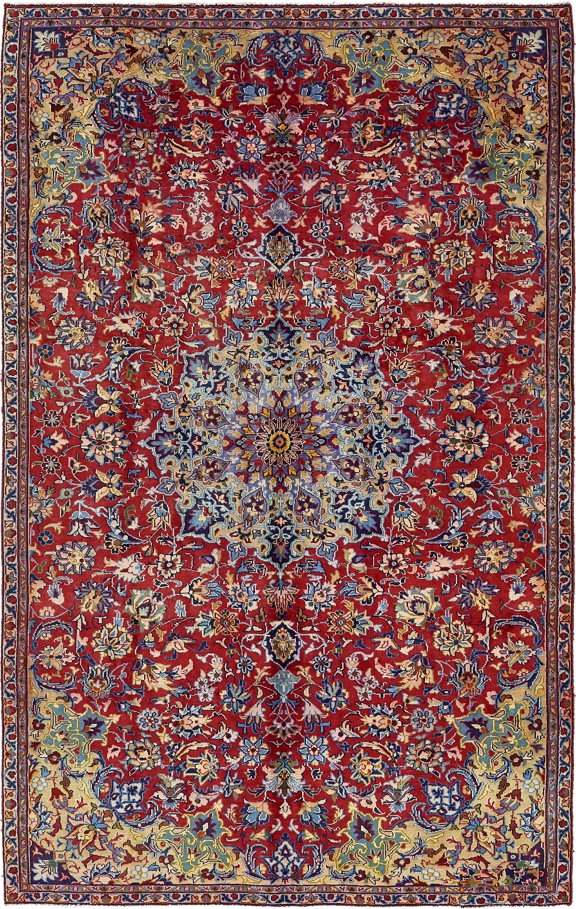 Red 7' x 11' Isfahan Persian Rug eSaleRugs