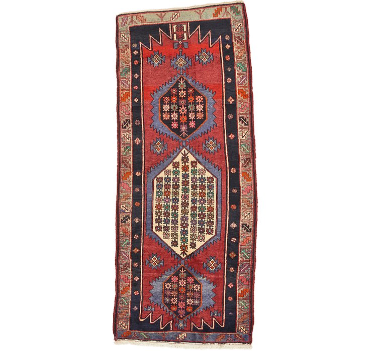 3' 9 x 9' Hamedan Persian Runner ...
