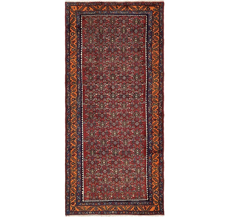 4' 6 x 10' Zanjan Persian Runner Rug