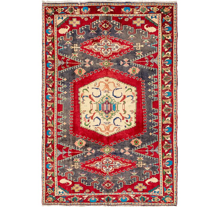 6' 4 x 9' 8 Hamedan Persian Rug