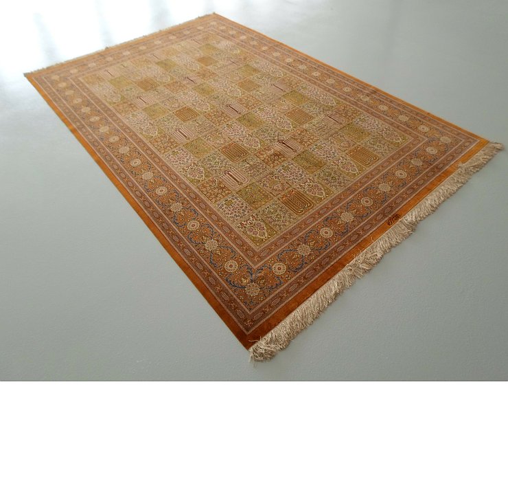 6' 11 x 9' 10 Qom Persian Rug