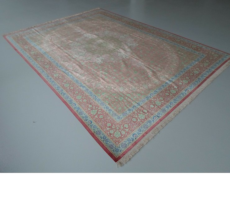 8' 2 x 11' 2 Qom Persian Rug