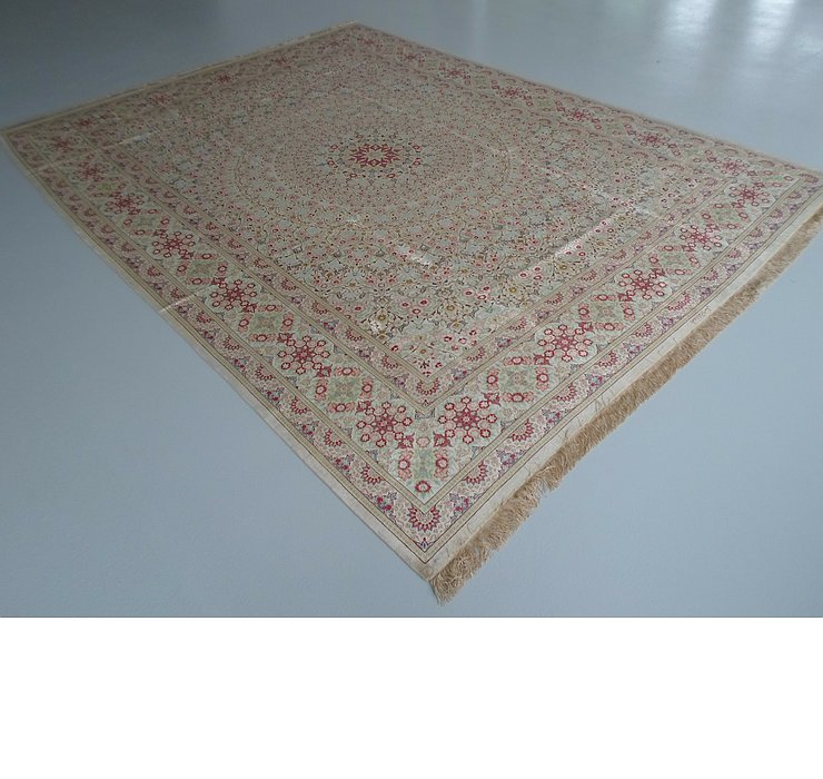 9' 8 x 12' 10 Qom Persian Rug