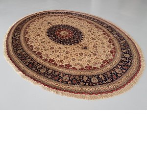 Unique Loom 11' 6 x 13' 1 Qom Persian Oval Rug