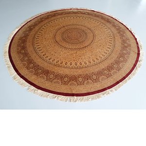 Unique Loom 9' 10 x 9' 10 Qom Persian Round Rug