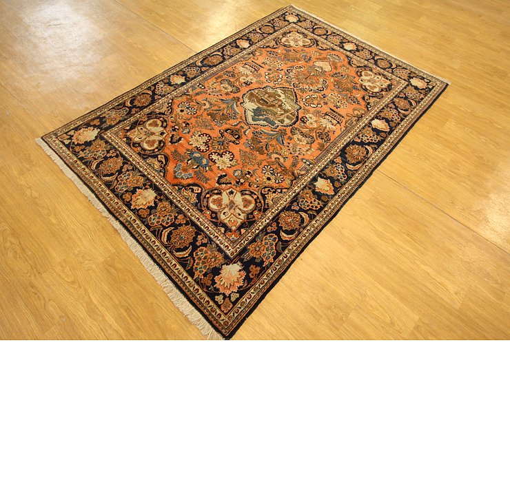 4' 4 x 6' 5 Kashan Persian Rug