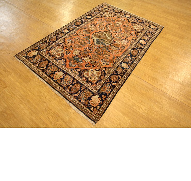 4' 3 x 6' 6 Kashan Persian Rug