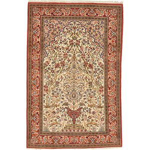 6' 7 x 10' Qom Persian Rug