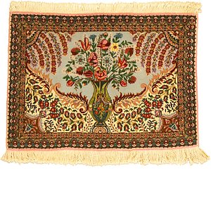 2' x 2' 10 Tabriz Persian Square Rug