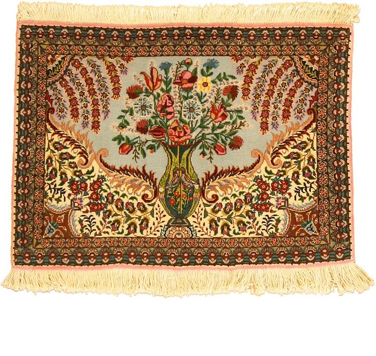 2' x 2' 10 Tabriz Persian Square Rug