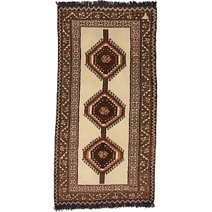 3' 4 x 6' 7 Ghashghaei Persian Runn...