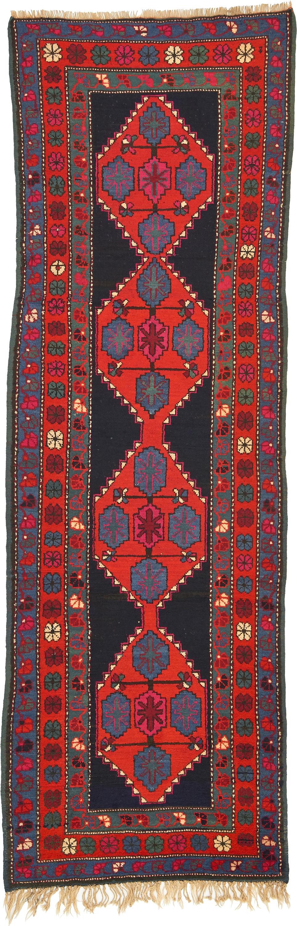 Red 3' 7 x 10' 8 Hamedan Persian Runner Rug eSaleRugs