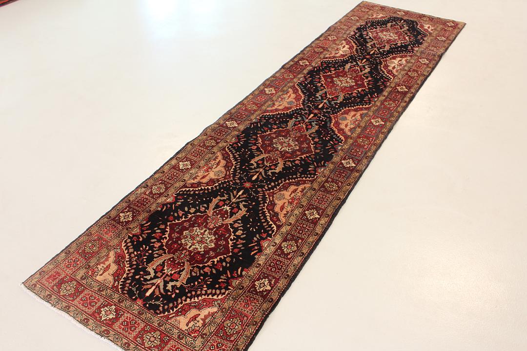 Black 3' 10 x 14' 1 Hamedan Persian Runner Rug Persian Rugs eSaleRugs