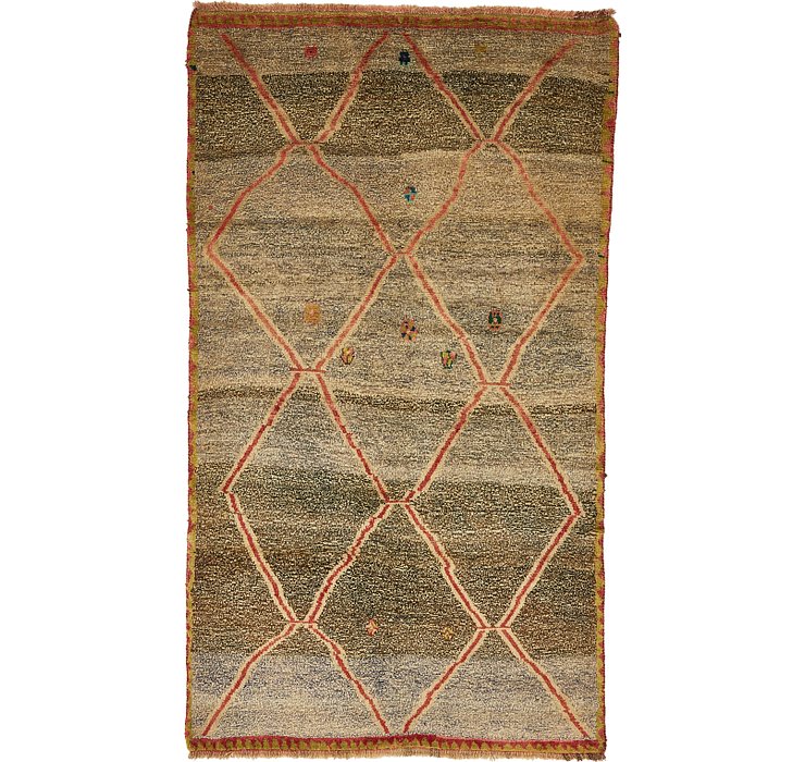 4' 5 x 7' 9 Shiraz-Gabbeh Persian Rug