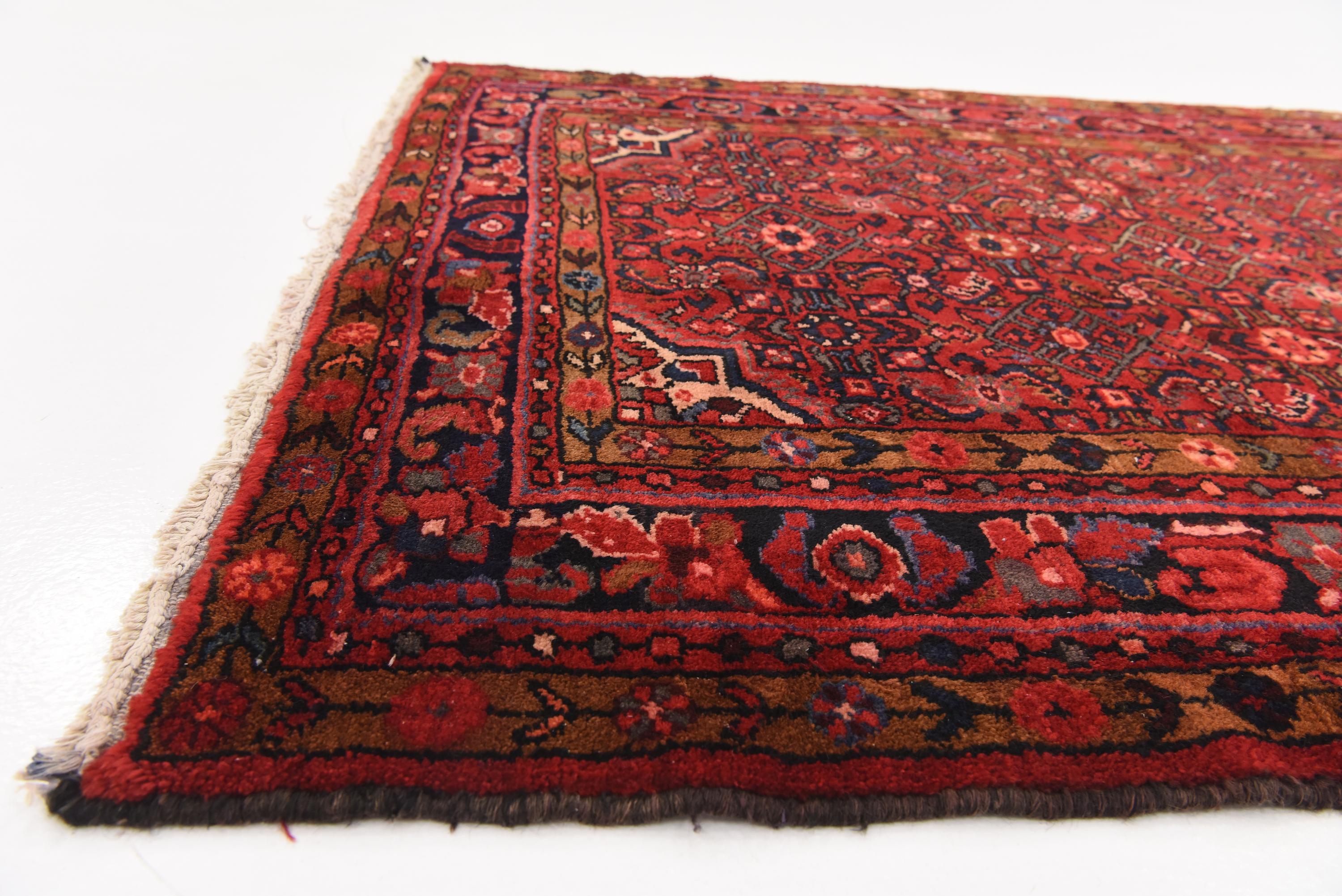 Red 4' x 16' 10 Hossainabad Persian Runner Rug eSaleRugs