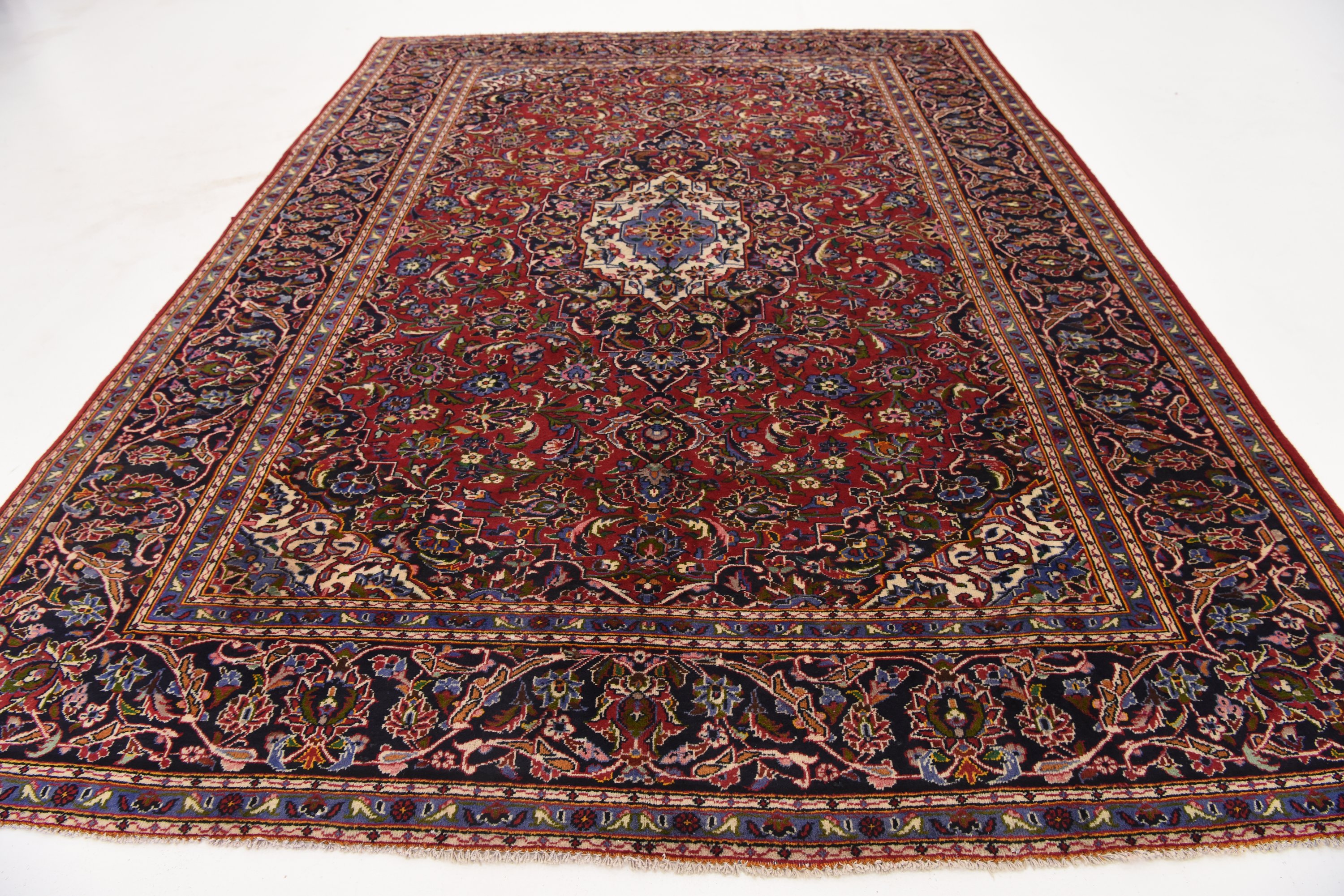 Red 8' 3 x 11' 2 Kashan Persian Rug Persian Rugs eSaleRugs