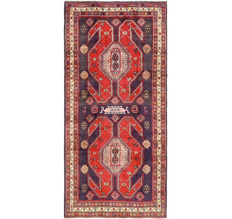 4' 5 x 9' 9 Ardabil Persian Runner ...